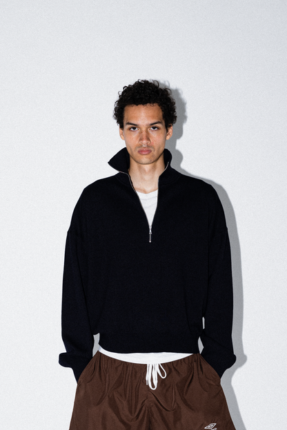 Chris Cotton Cashmere Half-Zip Pullover