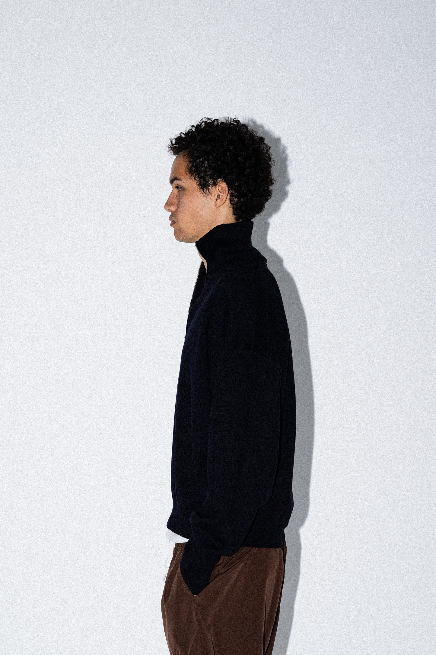 Chris Cotton Cashmere Half-Zip Pullover