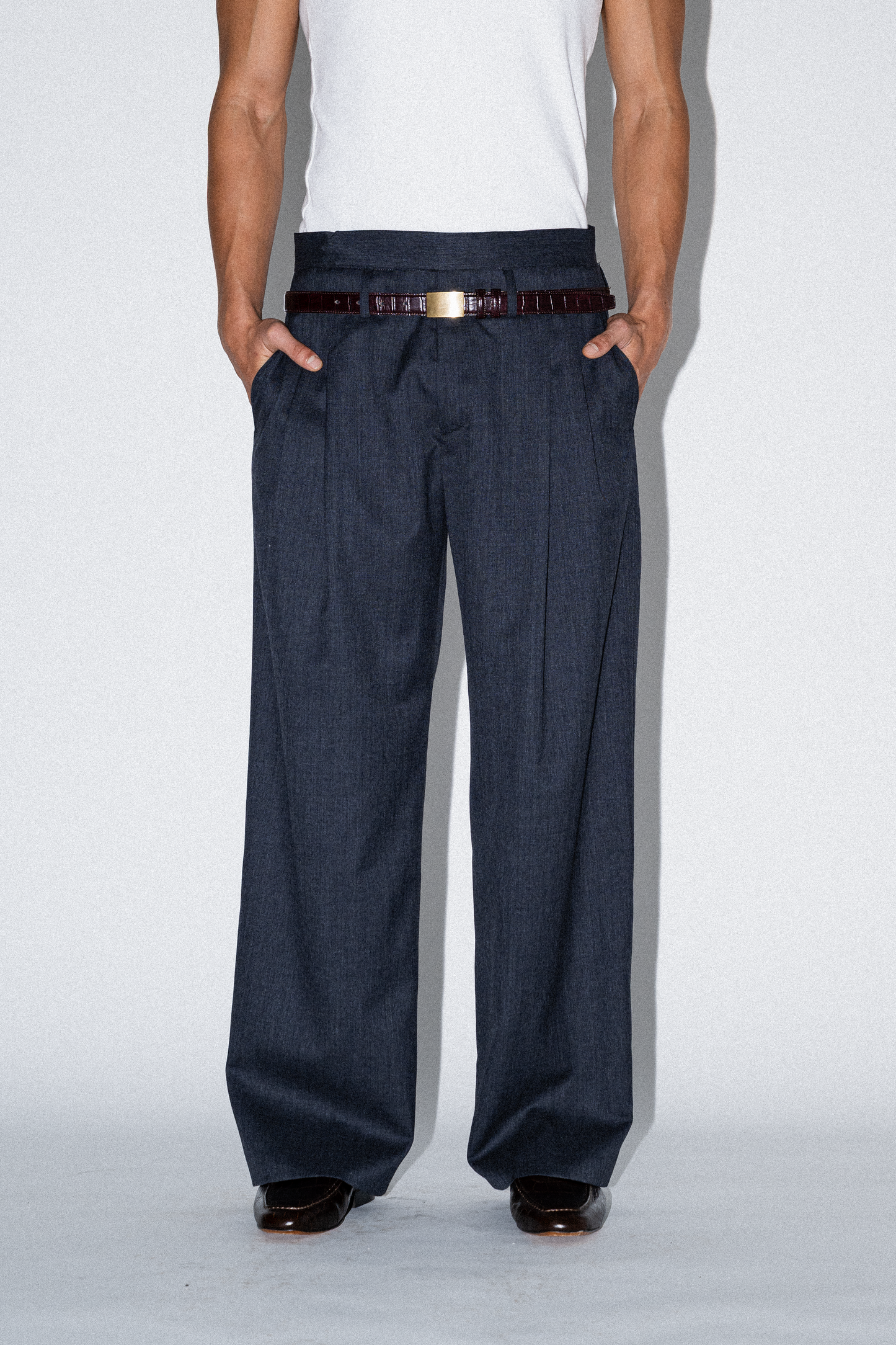Joe Low-Rise Wool Trousers