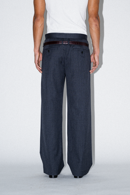 Joe Low-Rise Wool Trousers