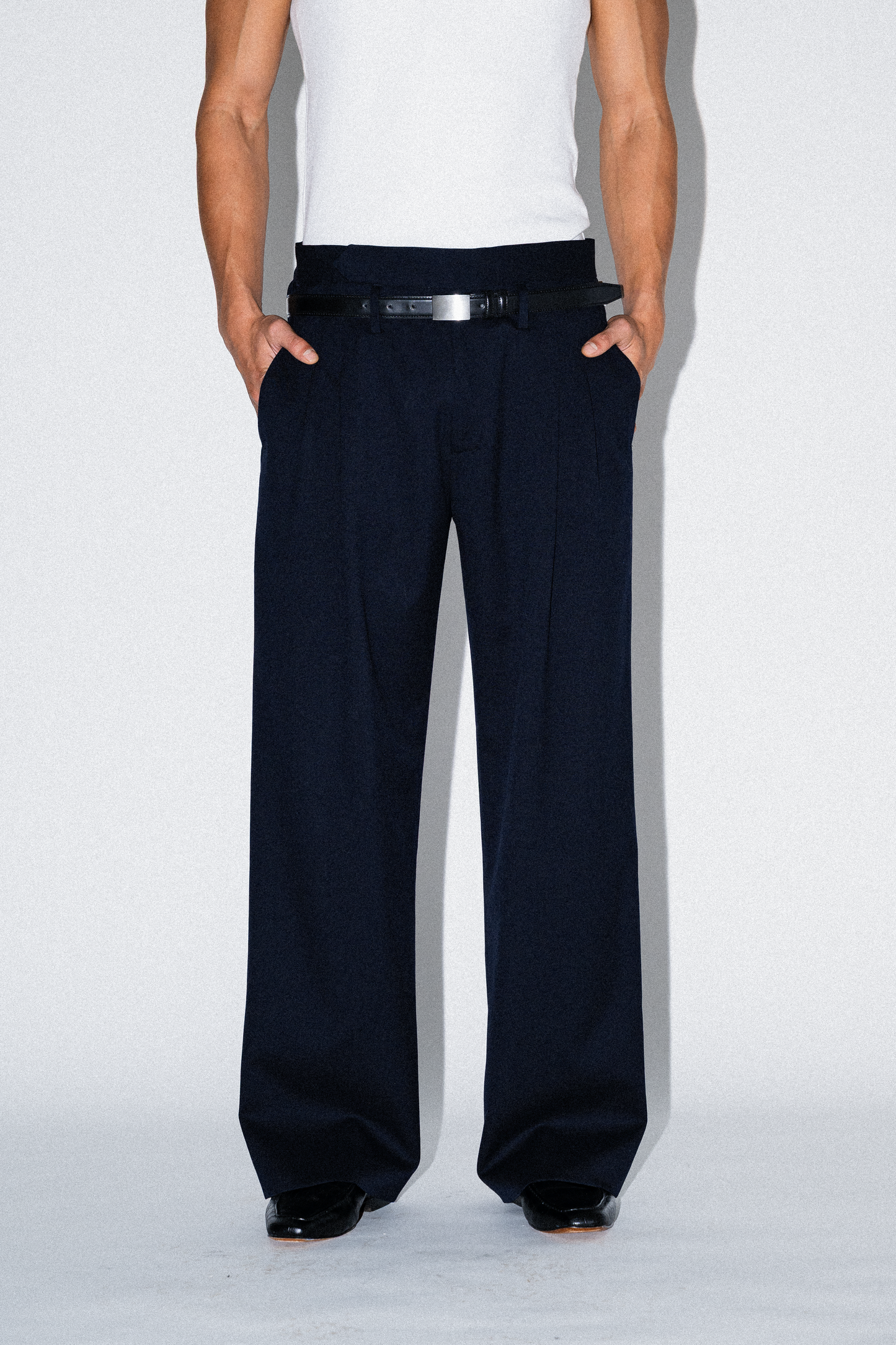 Joe Low-Rise Wool Trousers