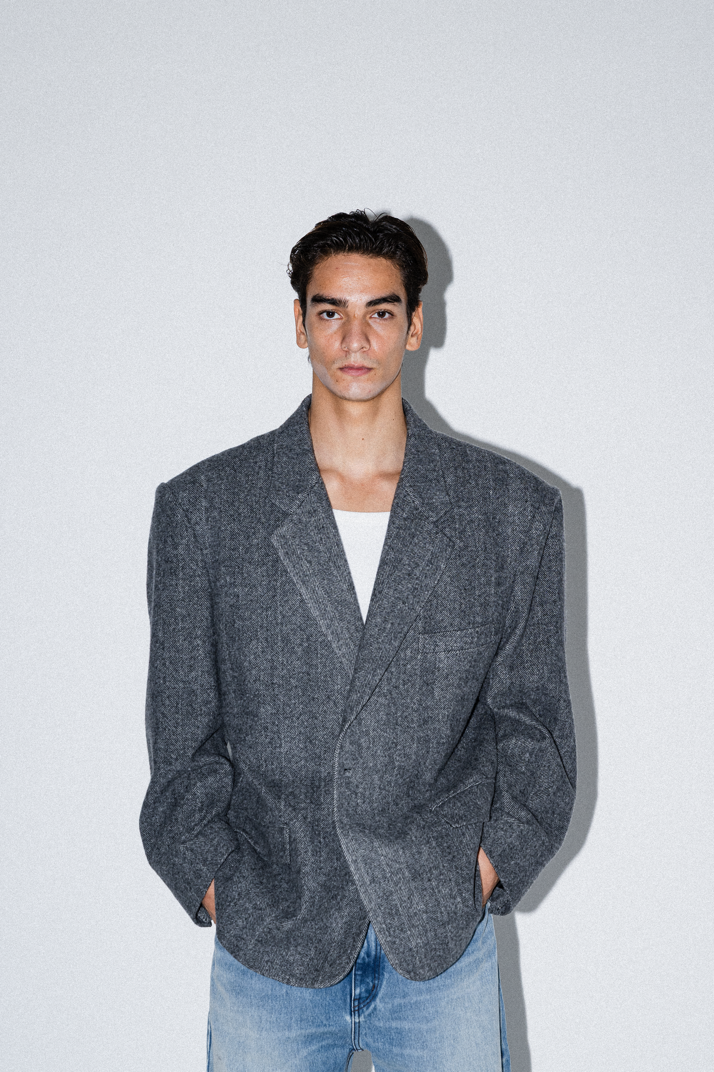 Bill Oversized Herringbone Blazer