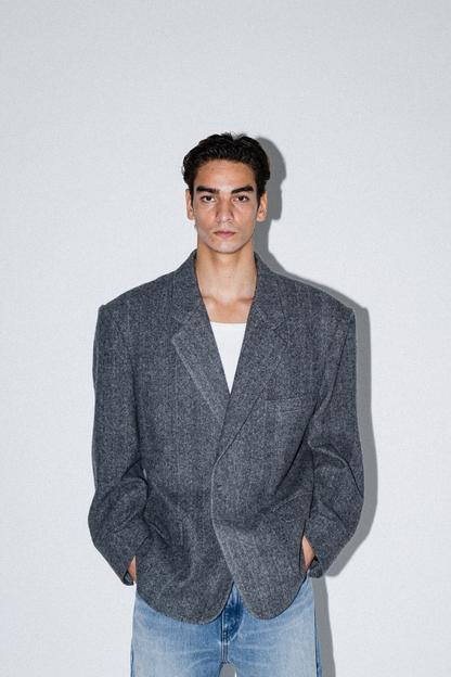 Bill Oversized Herringbone Blazer