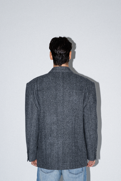 Bill Oversized Herringbone Blazer